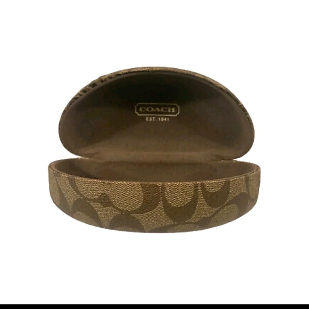 COACH Brown and Tan Sunglasses Eyeglasses Unisex Case - Picture 2 of 4